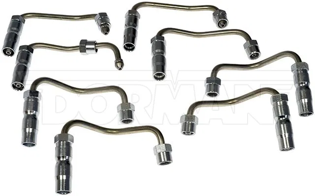 904-126KT – DORMAN Fuel Injector Line, OE Replacement M14 x 1.5 Female Inlet/ Outlet Fitting Silver Steel With Two Do...